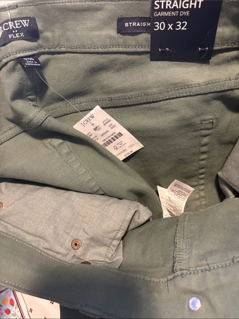J. Crew Men’s Straight-Fit Garment Dyed Five Pocket Jean NWT 30x32